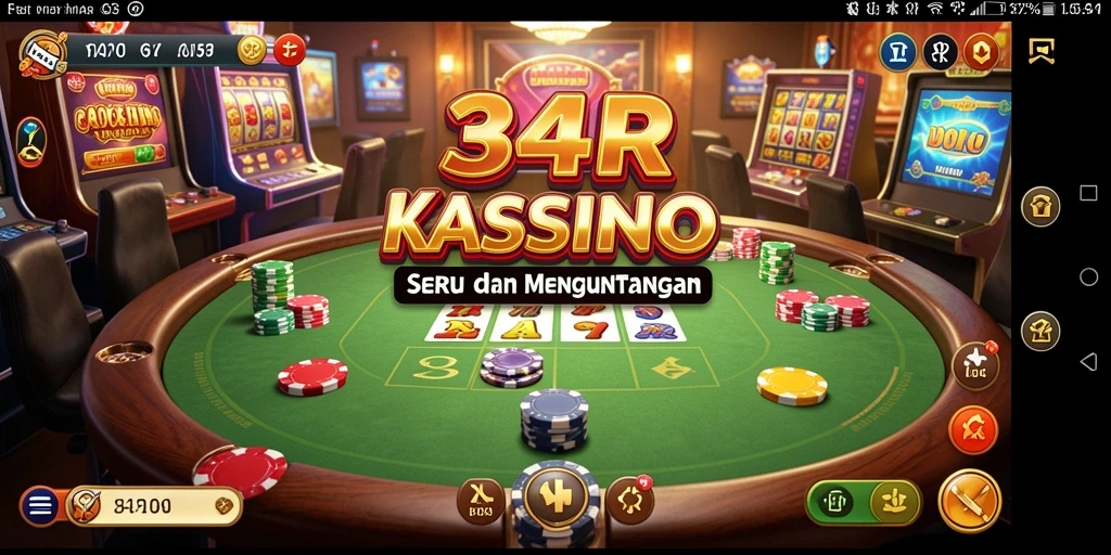 Screenshot gameplay 34R menampilkan keseruan bermain kasino.