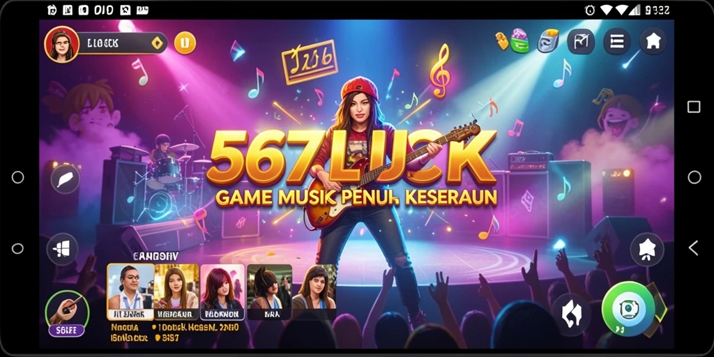 Tampilan gameplay yang menarik di 567LUCK dengan berbagai pilihan musik.