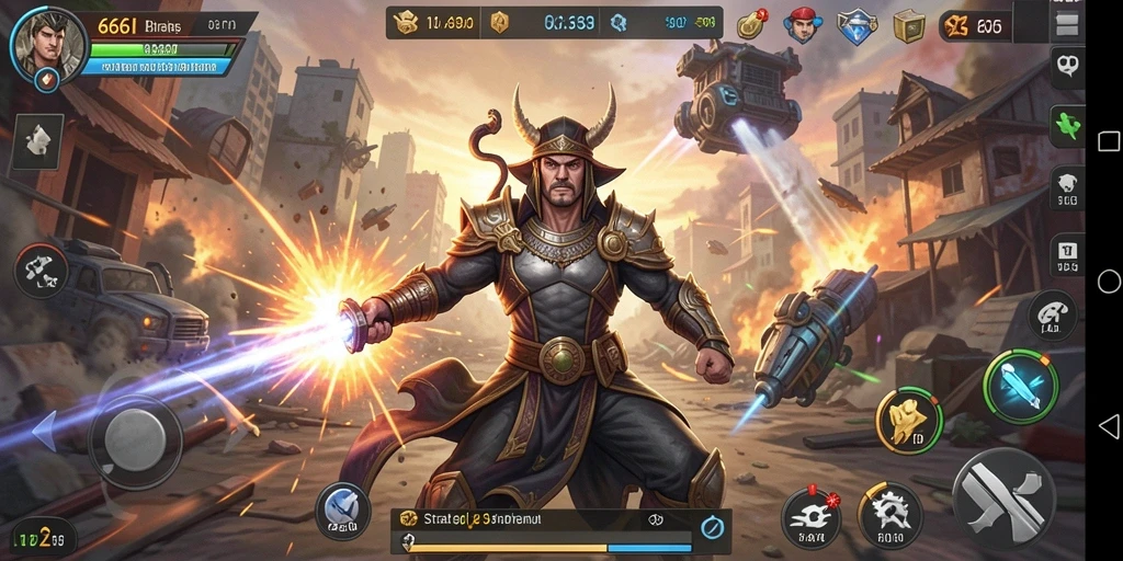Tampilan gameplay strategis yang menakjubkan di 666I.
