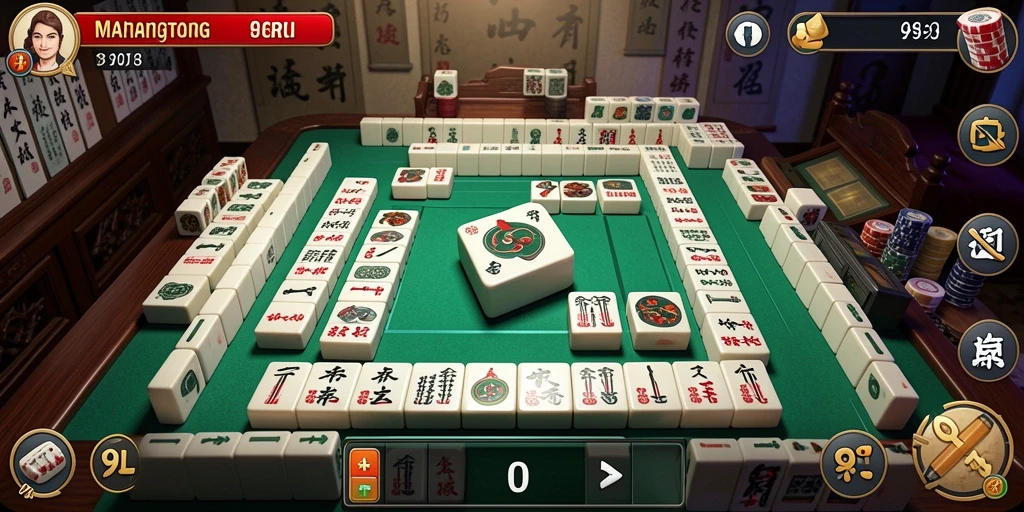 Tampilan gameplay Mahjong yang seru dan menantang di 9SL.