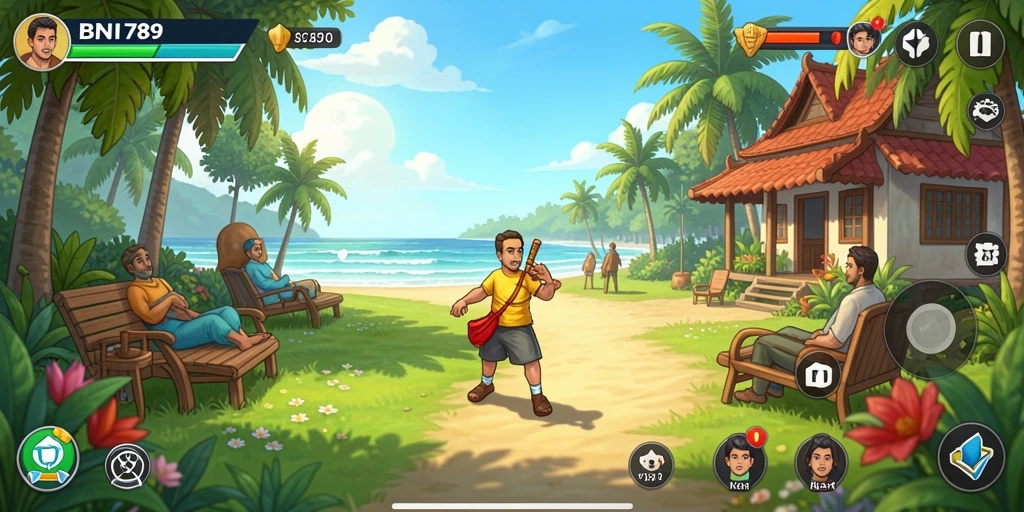Tampilan gameplay yang menarik dan penuh warna di BNI789.