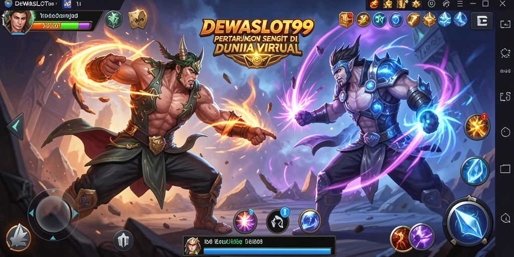 Tampilan gameplay menarik dari DEWASLOT99 dalam pertarungan satu lawan satu.