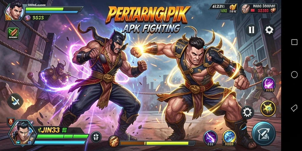 Tampilan gameplay JIN33 dengan aksi pertarungan seru.
