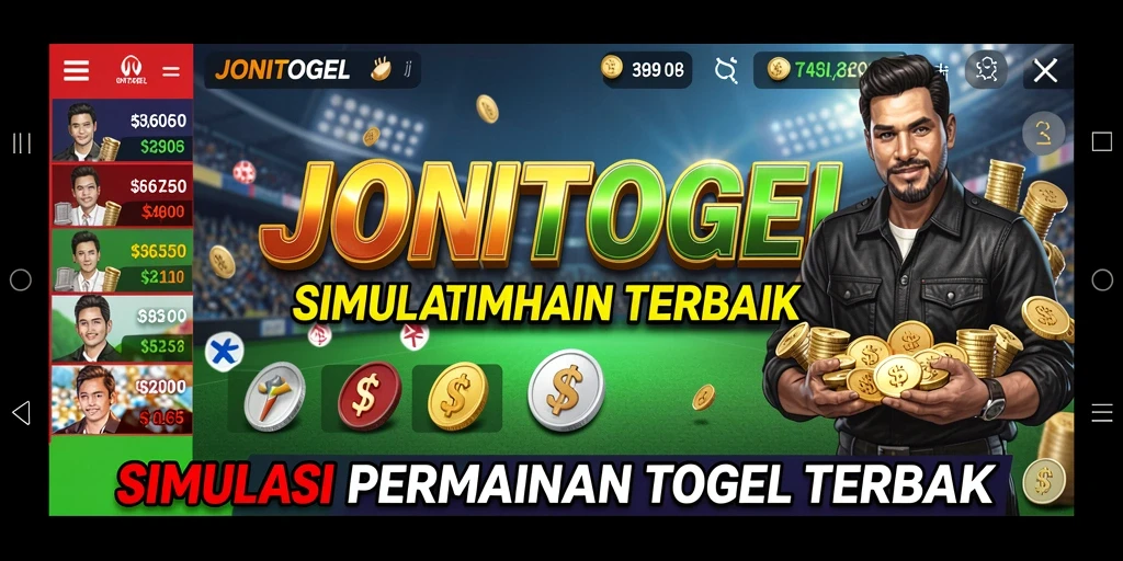 Tampilan gameplay menarik dari JONITOGEL yang menunjukkan aksi taruhan togel.