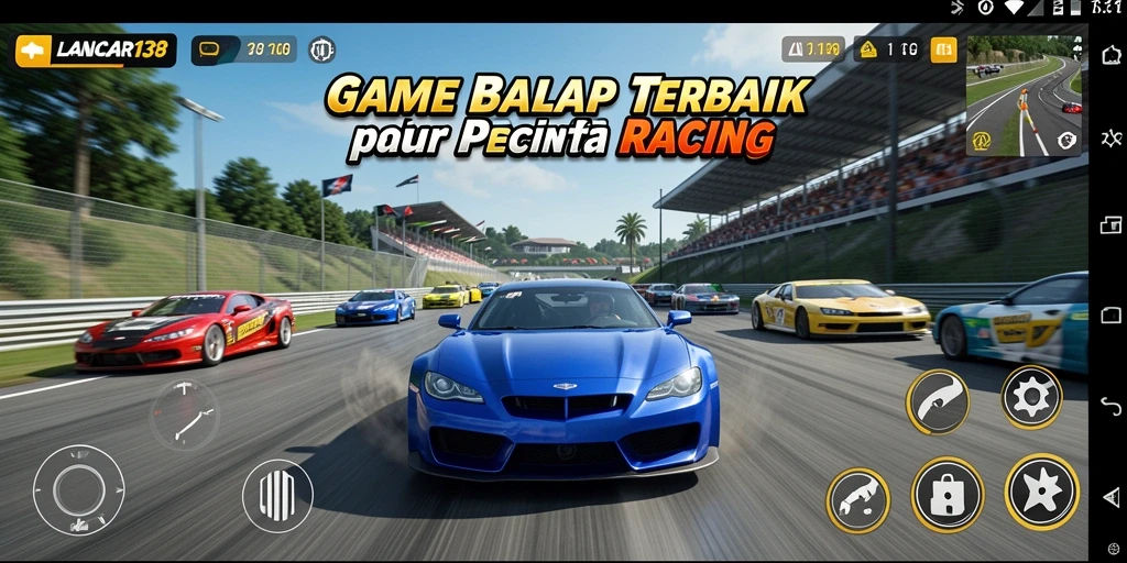 Tampilan utama gameplay LANCAR138 yang penuh aksi balap mendebarkan.