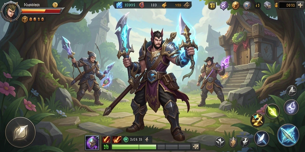 Tangkapan layar utama LDN11 yang menunjukkan aksi pertarungan ARPG yang mendebarkan.