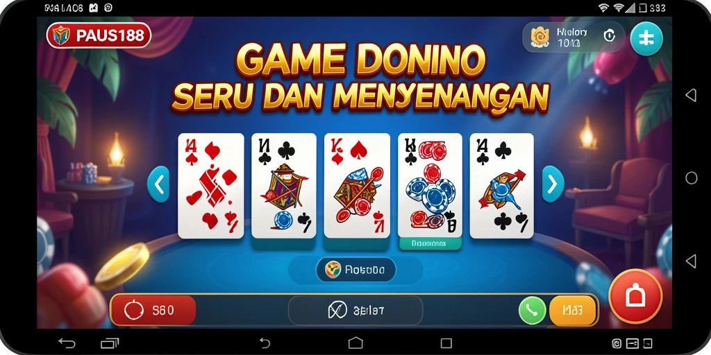 Tampilan menarik saat bermain game Domino di PAUS188.