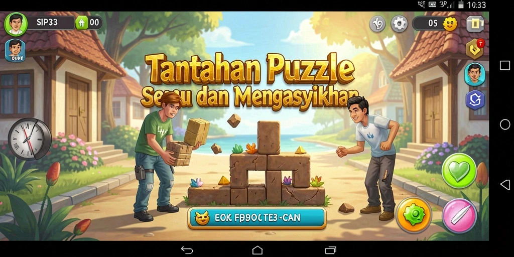 Tampilan utama SIP33 dengan gameplay teka-teki yang seru.