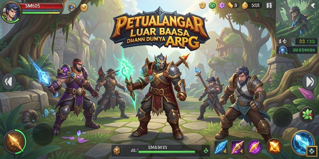 Tampilan menarik dari gameplay ARPG SM605 yang penuh aksi.