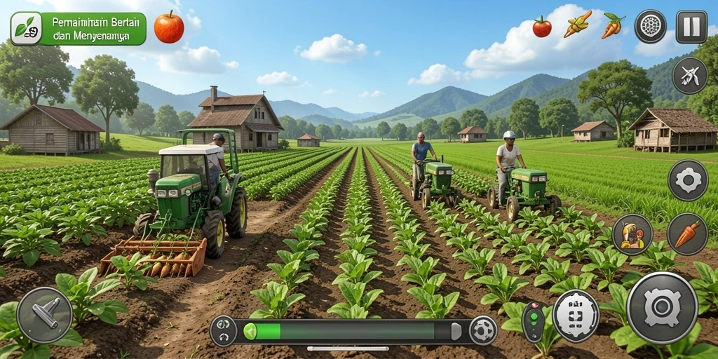 Gameplay <strong>VESPA69</strong> yang menarik dengan aktivitas bertani yang menyenangkan.
