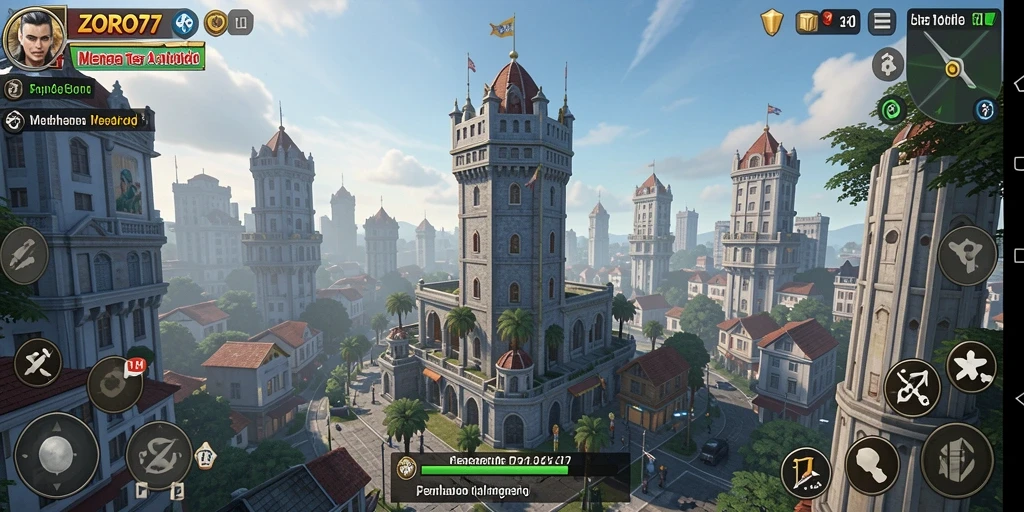 Screenshot gameplay yang menampilkan strategi Tower Defense di ZORO77.