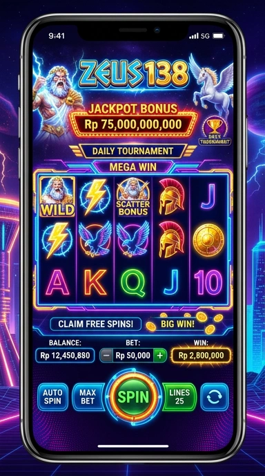 Tampilan antarmuka pengguna zeus138 yang bersih dan sederhana.